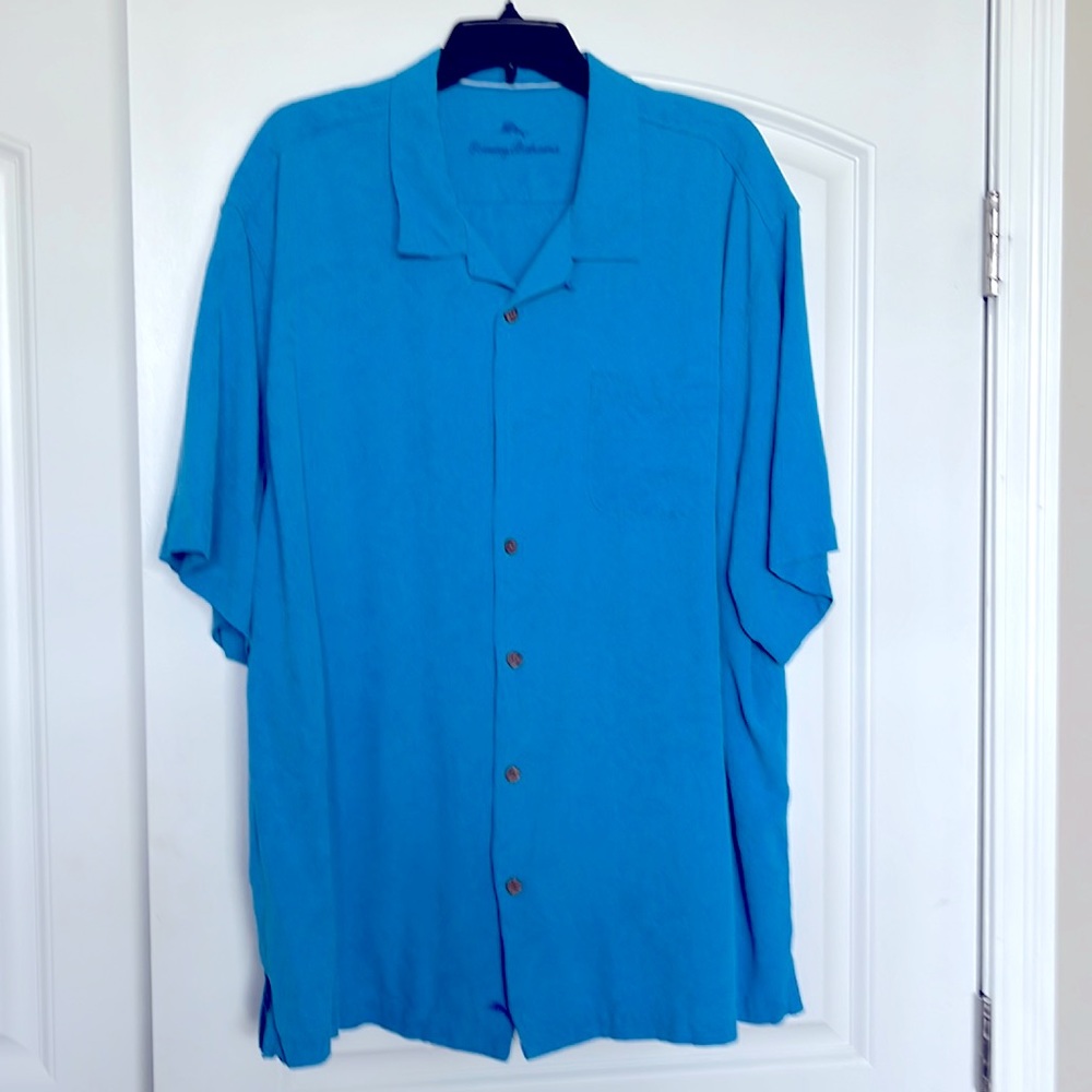 Tommy Bahama 100% Silk Men’s Button up Shirt Sleeve Shirt size 2XLB